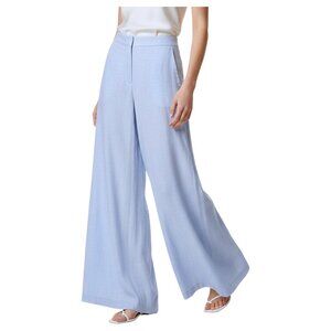 Ann Taylor Wide-Leg Pants Soft Blue High-Rise Size 4